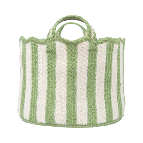 Large Tulip Basket - Braided Rug Company - Jade