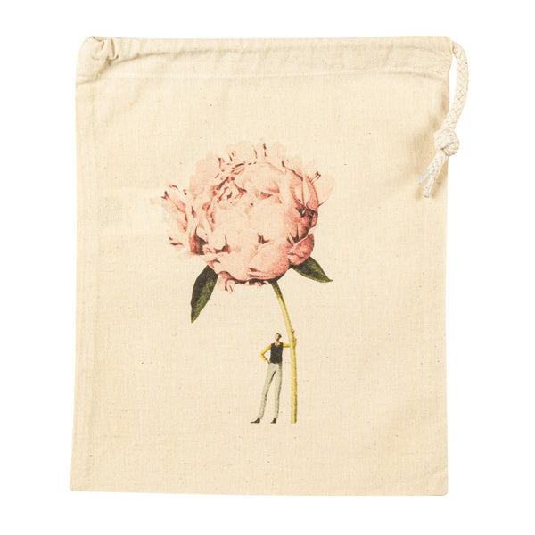 Laura Stoddart Cotton Pouch - Peony - Small