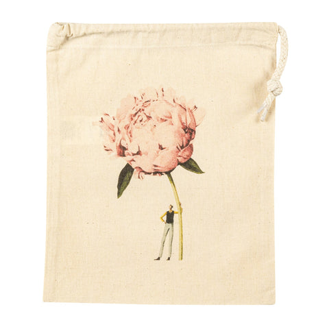 Laura Stoddart Cotton Pouch - Peony - Small