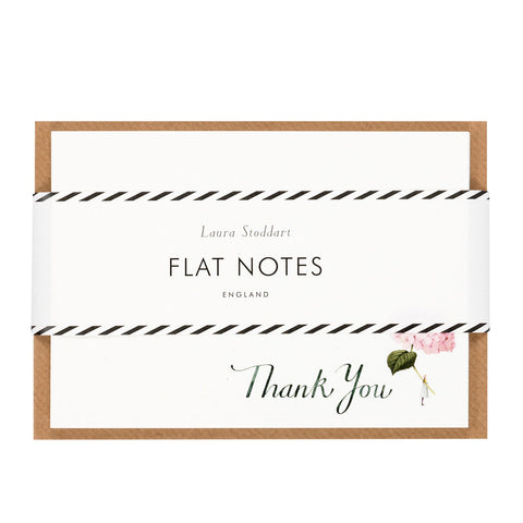 Laura Stoddart Flat Notes - Pink Flowers Thank You