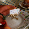 Recycled Brass Leopard Card or Placename Holder