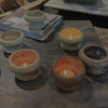 Rustic Ceramic Cup Tealight Holder - Various Colours