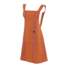 Linen Cotton Mix Japanese Style Cross Back Apron - Scorched Earth Stripe