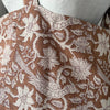 Linen and Cotton Tote Bag - Exotic Indian Print - Moccaccino