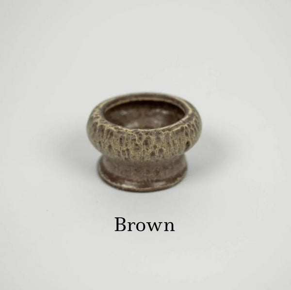 Rustic Ceramic Cup Tealight Holder - Various Colours