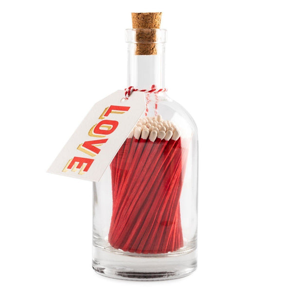 Long Luxury Matches in Glass Bottle-Love