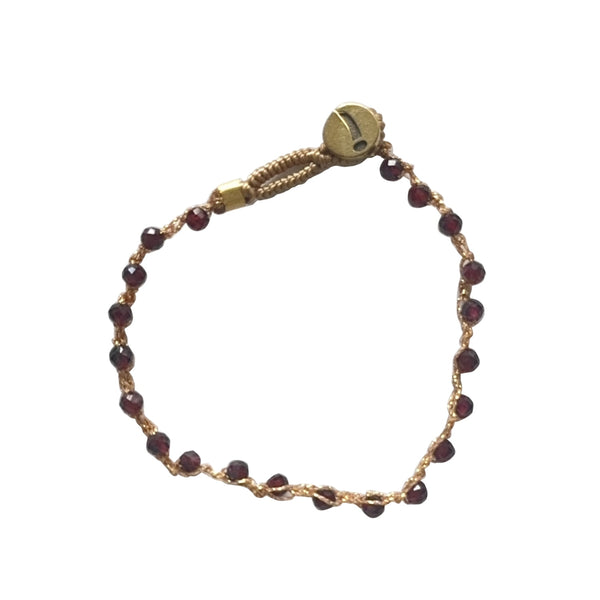 Lulu Fine Bracelet - Garnet - Ibu Jewels