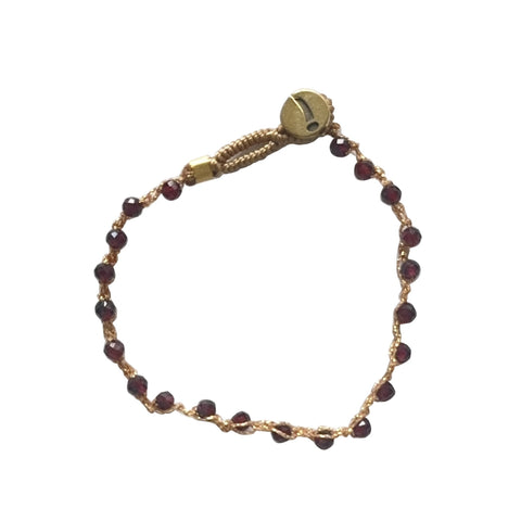 Lulu Fine Bracelet - Garnet - Ibu Jewels