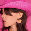 Nahua Madi Earrings - Flamingo
