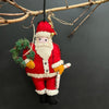 Traditional Felt Decoration - Santa with Wreath