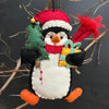 Traditional Felt Decoration - Penguin with Christmas Tree and Presents