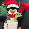Traditional Felt Decoration - Penguin with Christmas Tree and Presents