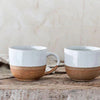 Dipped White Glaze Terracotta Coffee Mug