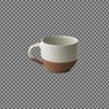 Dipped White Glaze Terracotta Coffee Mug