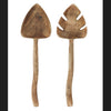 Monstera Leaf Shaped Salad Servers Mango Wood