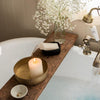 Set of Two Brass Reeded Trays