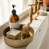 Set of Two Brass Reeded Trays
