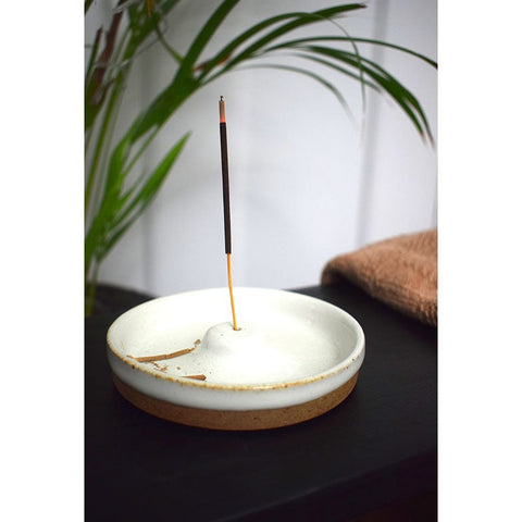 Stoneware Incense Holder with Nag Champa Incense Sticks﻿