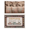 Maileg Baby Mice Triplets in a Matchbox - Checked