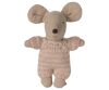 Maileg Baby Mouse in Carry Cot - Rose
