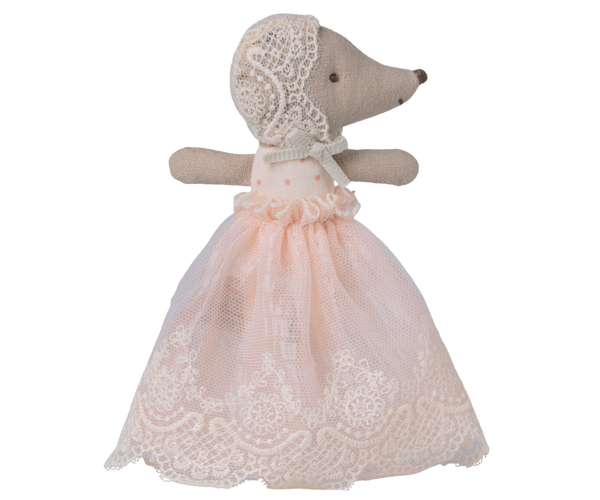 Maileg Baby Mouse in Gown - Powder