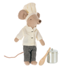 Maileg Chef Mouse with Soup Pot and Spoon - Big Brother