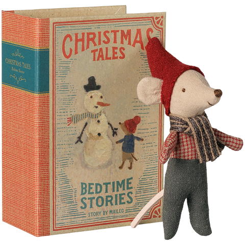 Maileg Christmas Mouse, Baby in Book