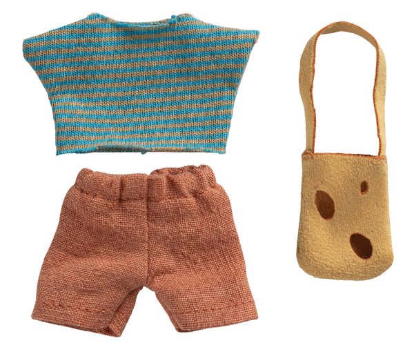 Maileg Clothes and Bag - Little Brother Mouse