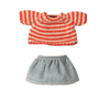 Maileg Knitted Sweater and Skirt, Big Sister Mouse