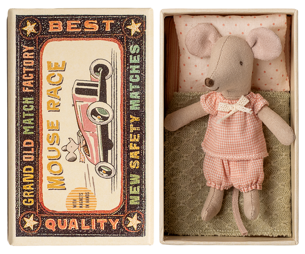 Maileg Little Sister Mouse in a Matchbox B