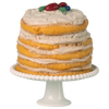 Maileg Party Cake and Cakestand, Mouse - Off-White