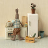 Maileg Rabbit - Brown - in Shirt and Shorts - Size 2