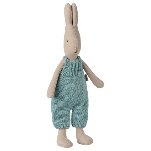 Maileg Rabbit in Knitted Overalls - Size 1