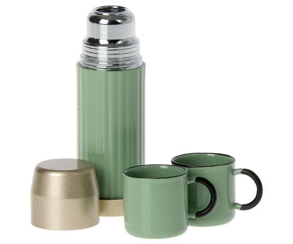 Maileg Thermos and Cups, for Mice - Mint