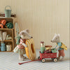 Maileg Tricycle Mouse, Big Sister with Bag - Green