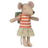 Maileg Tricycle Mouse, Big Sister with Bag - Green