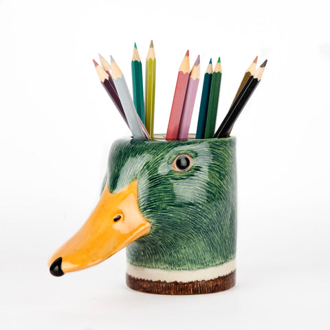 Mallard Duck Pencil Pot by Quail Ceramics