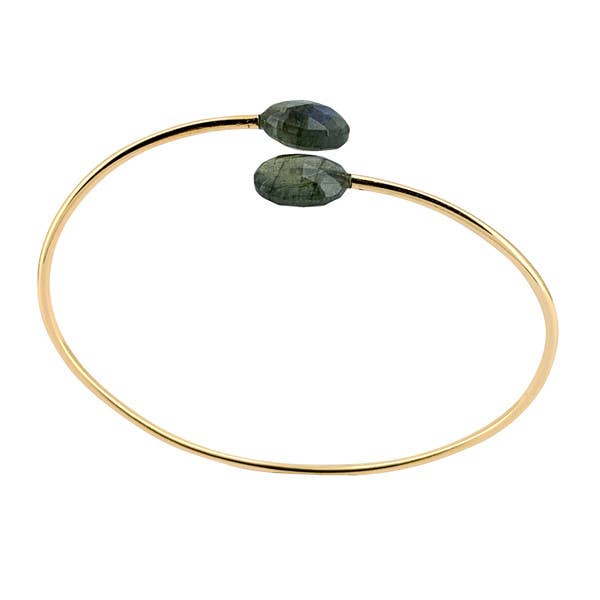 Mandy Bangle - Sophie Deschamps Bijoux - Green Labradorite