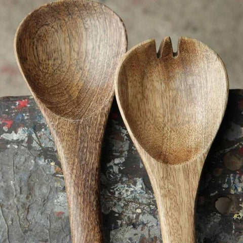 Mango Wood Salad Servers