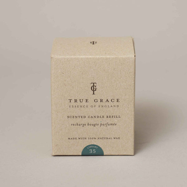 True Grace Classic Scented Candle Refill - Manor Collection - Library