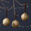 Round Brass Baubles - Set of Three