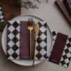 Marbled Bordeaux Napkins - Luncheon