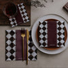 Marbled Bordeaux Paper Napkins - Cocktail