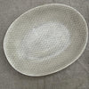 Wonki Ware Extra Large Pebble Oval Platter Warm Grey Lace