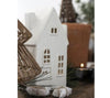 Ceramic House & Church Tealight Holders - Cream