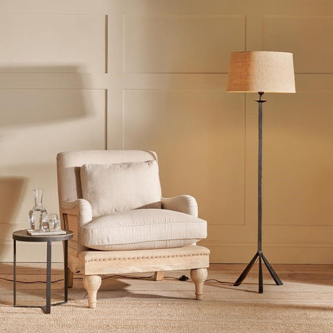 Antique Bronze Finish Tripod Floor Lamp