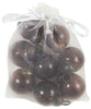 Bag of Mini Glass Baubles - Mocha