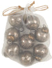 Bag of Mini Glass Baubles - Poor Mans Silver