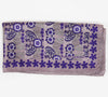 Hand-Printed Small Square Silk Scarf in Box - Caraibes Purple