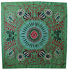 Hand-Printed Small Square Silk Scarf in Box - Marushka Green